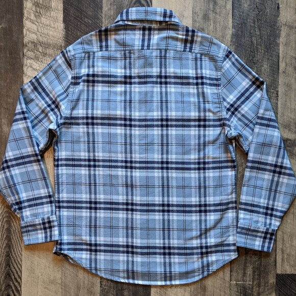 Taylor Stitch The Ledge Shirt Faded Blue Plaid Flannel Medium - Picture 3 of 7